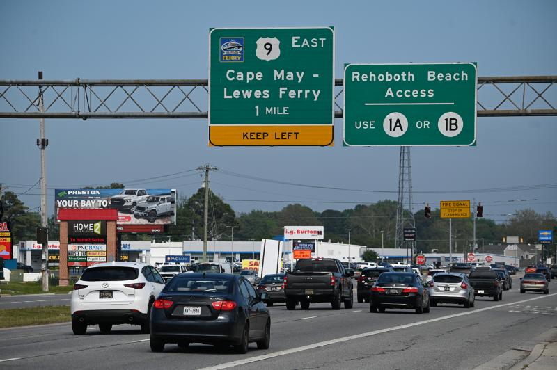 Transportation officials are considering adding a bicycle and pedestrian crossing along Route 1 in the area of Shady Road and Marsh Road near Grotto Pizza, Home Depot and i.g. Burton. NICK ROTH PHOTO