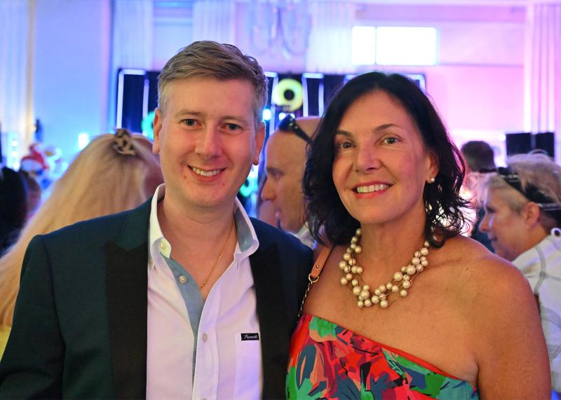 Enjoying the night are Rehoboth Beach Commissioner Edward Chrzanowski, left, and Kathy McGuiness, 14th District candidate.