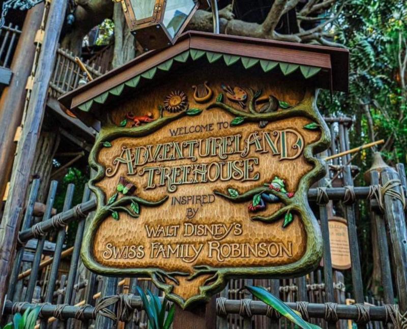 Ray Kinman’s newest Disneyland sign for the Swiss Family Robinson Adventureland Treehouse. SUBMITTED PHOTO