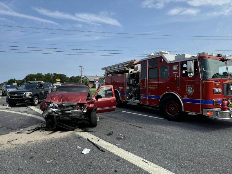 Lewes Fire Department responded July 26 to a serious crash on Route 1 near the Minos Conaway Road intersection north of Nassau. SOURCE: LEWES FIRE DEPARTMENT