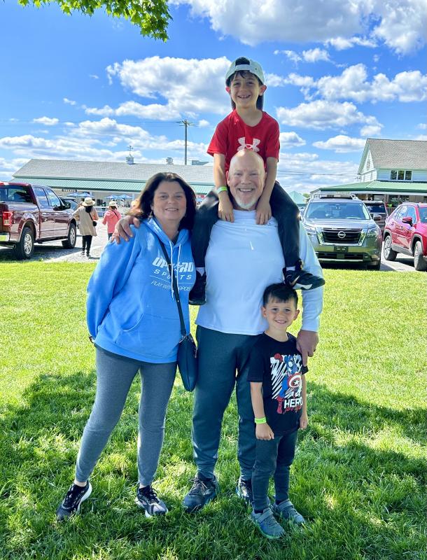 Anthony Palermo with his wife Fran Palermo, left, and two grandsons Joseph D’Angelo and Luca D’Angelo.