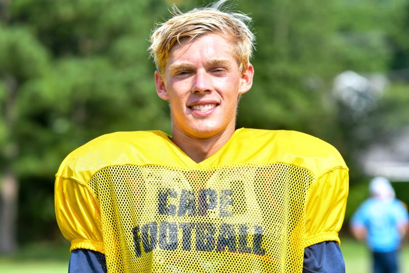 Trent Kauffman is a rising senior soccer guy learning to kick the football.