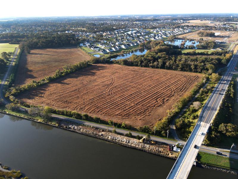 Henlopen Bluff is proposed along Gills Neck Road just south of the Freeman Highway bridge. NICK ROTH PHOTO