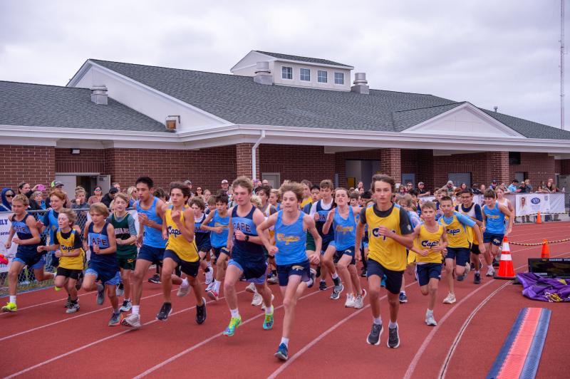 The start of the boys’ middle school cross country quad meet at Cape. DAVE FREDERICK PHOTOS