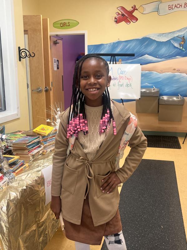 Dutchess Roberts is all set for a new year at Lewes Elementary School. JESSICA MIFFLIN PHOTO