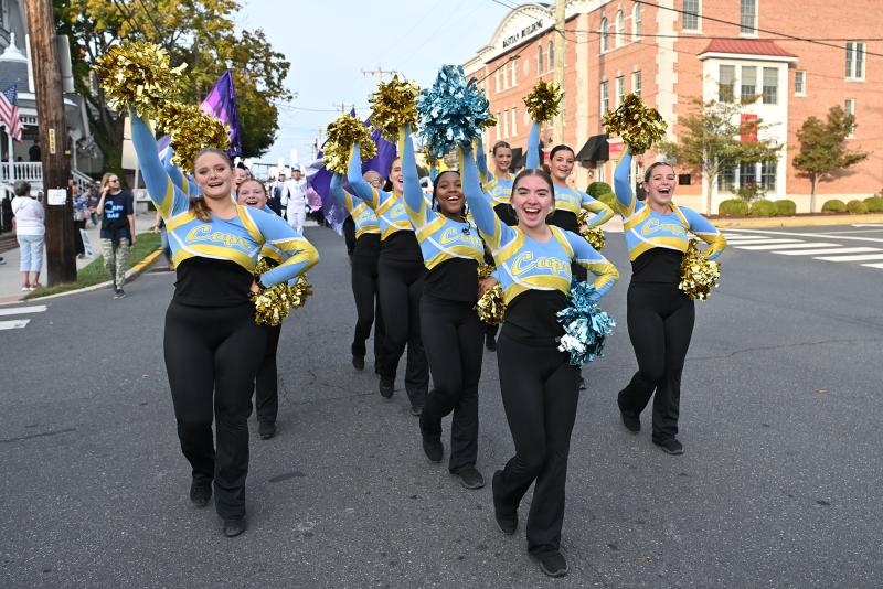 The Cape dance team brings their spirit to the parade route.