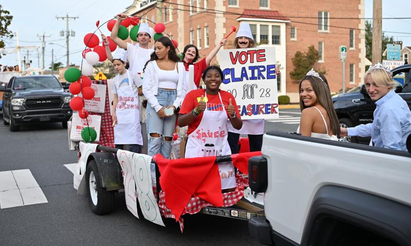The freshmen float’s theme is “Sauce the Spartans.”