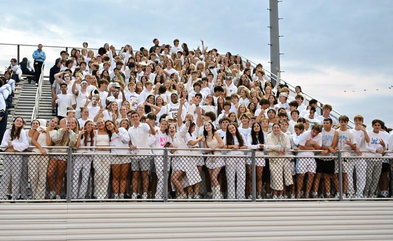 A spirited Cape crowd cheers for the home team.