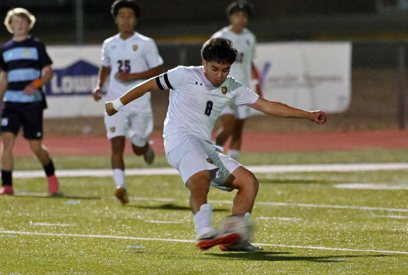 Central senior Rodney Escobar-Gonzalez controls a play in the midfield.