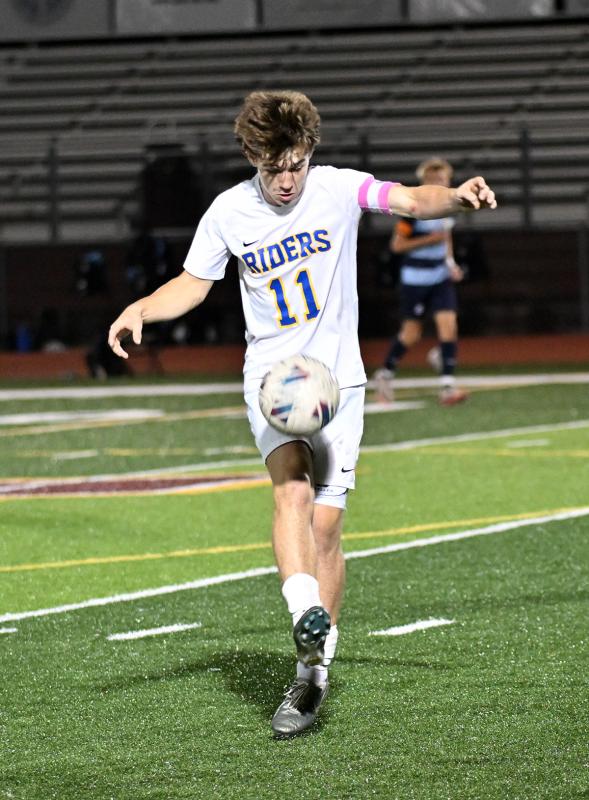 Senior Trevor Sullivan controls the ball for CR.