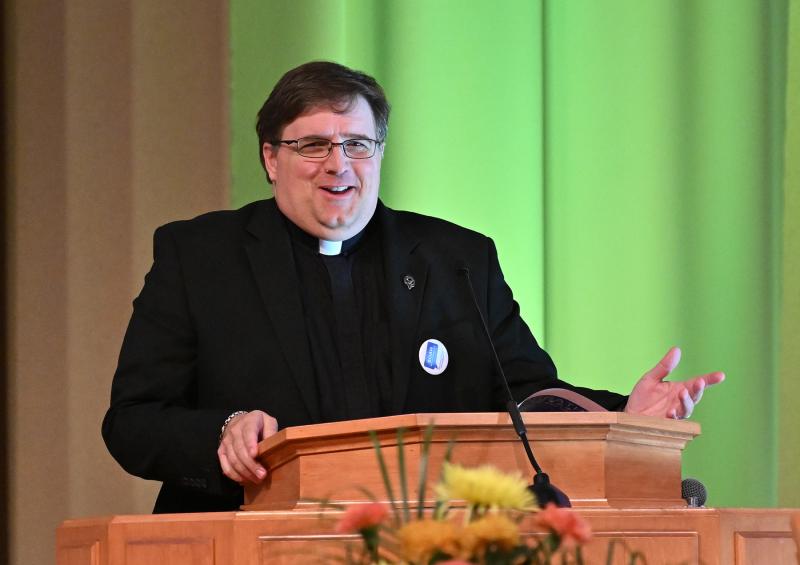 The Rev. Jeff Ross of the St. Peter’s Episcopal Church in Lewes gives the homily.