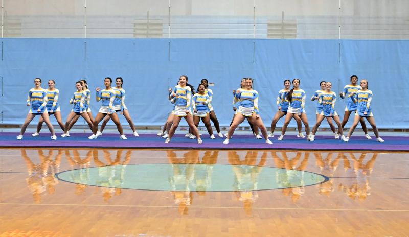The Cape cheerleaders perform a routine.