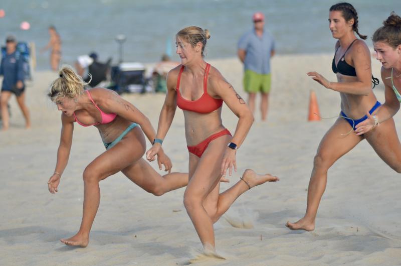 Sojo Gulotti usually does well in the ultra-competitive beach flags event. AARON MUSHRUSH PHOTO