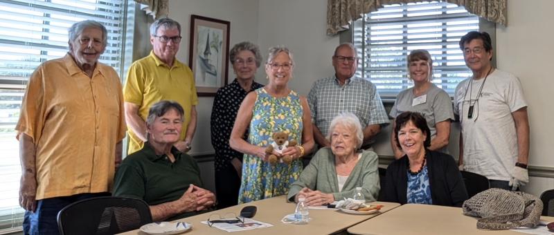 Delaware Multiple Myeloma Support Group meeting attendees are in back (l-r) Dennis Berlin, Bernard Schneuter, Beth Rendel, the Rev Paula Waite, Jon Detrow, Sue Iwahashi and Rocky Iwahashi. Seated in front are Mike Buso, Lynn Wilson and Pam Detrow. SUBMITTED PHOTO