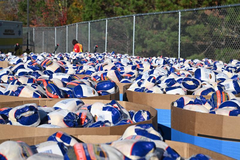 More than 14,500 roaster chickens were packed into the meal boxes, providing the equivalent of 58,000 meals to families all across Delmarva.