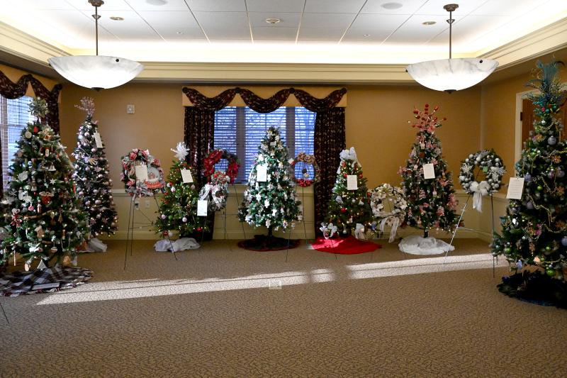 The Delaware Hospice Festival of Trees includes many festive groupings in the center and on the grounds. TED PFIRRMANN PHOTOS