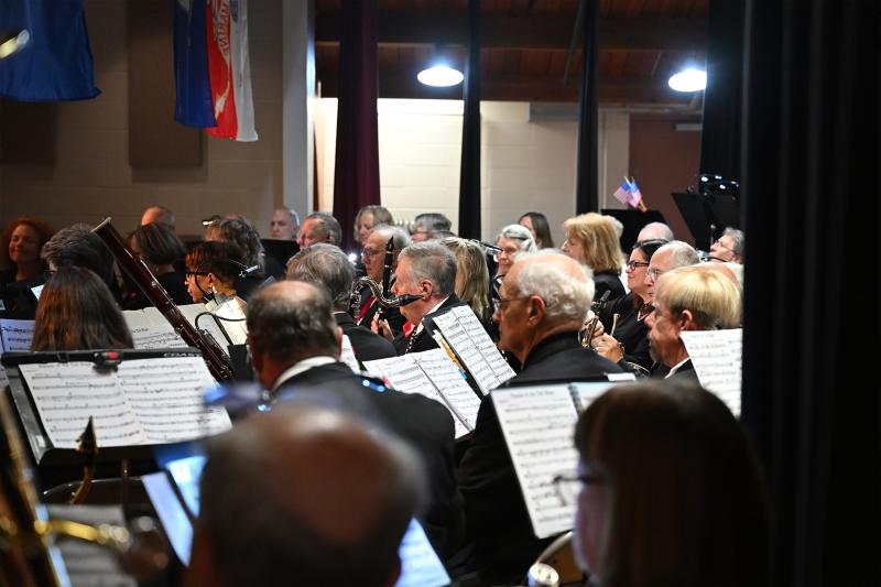 Sneaking a side view of the band.