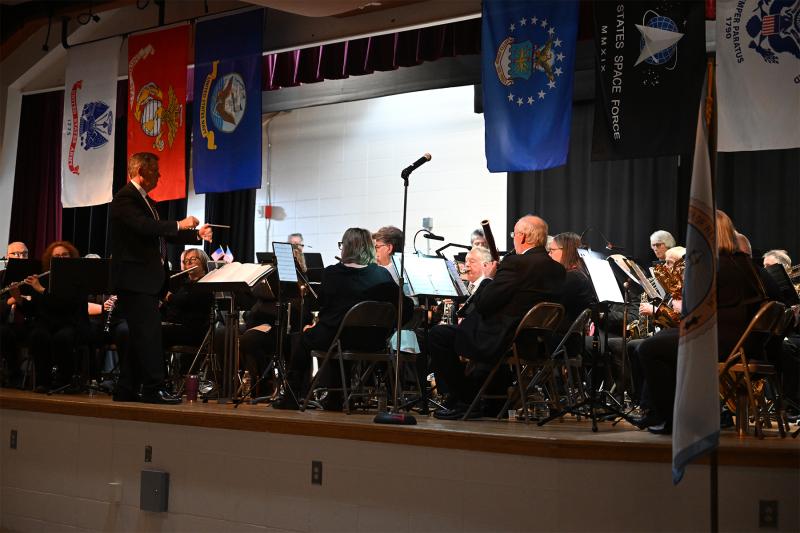The patriotic music flowed.