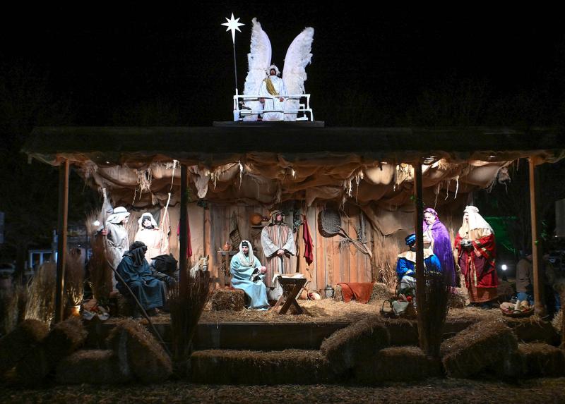 A living nativity, complete with actors portraying each of the characters in the Christmas story, was held on The Circle in Georgetown Dec. 22.