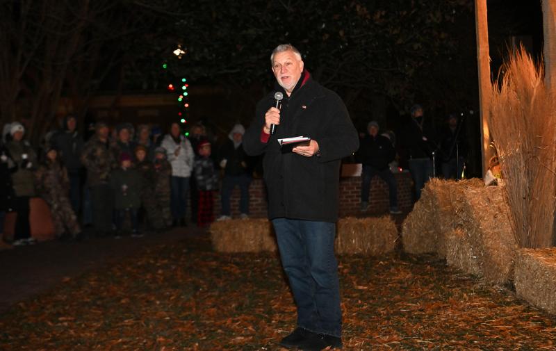 Pastor Tim Dukes led the candlelight service. Dukes is the senior pastor at Central Worship Center in Laurel.