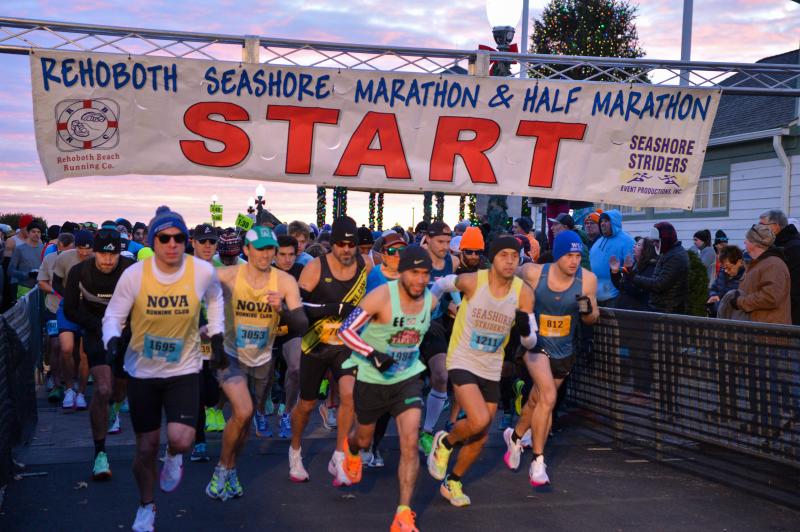 Runners start at the Rehoboth Seashore Marathon. DAVE FREDERICK PHOTOS