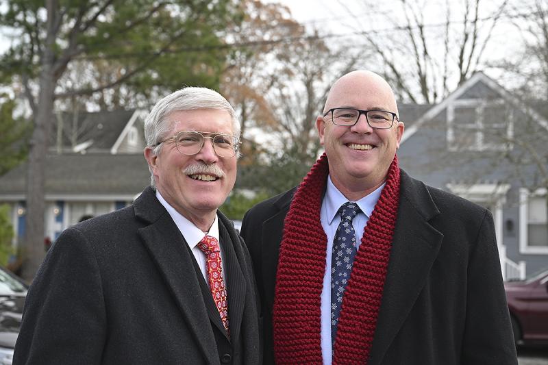Rehoboth Beach Mayor Stan Mills, left, and Sen. Russ Huxtable, D-Lewes, pose for a photograph together.