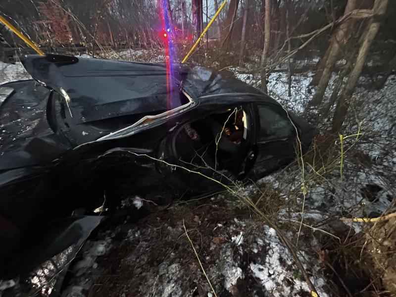 The crash was reported about 6:30 a.m. at Gravel Hill and Shingle Point roads. MILTON FIRE DEPARTMENT PHOTOS