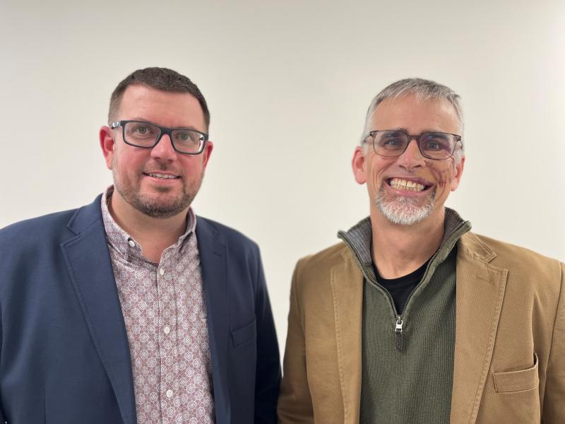 Nickle Electrical Companies’ new owners are Jeromy Newton, president, left, and Neal Donaldson, CFO. SUBMITTED PHOTO