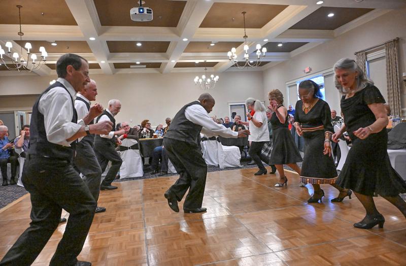 The Indy Swing Dancers entertain attendees at the event.