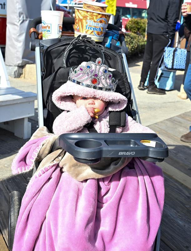 Sophie Clements, 13 months, visits from South Carolina for the event.