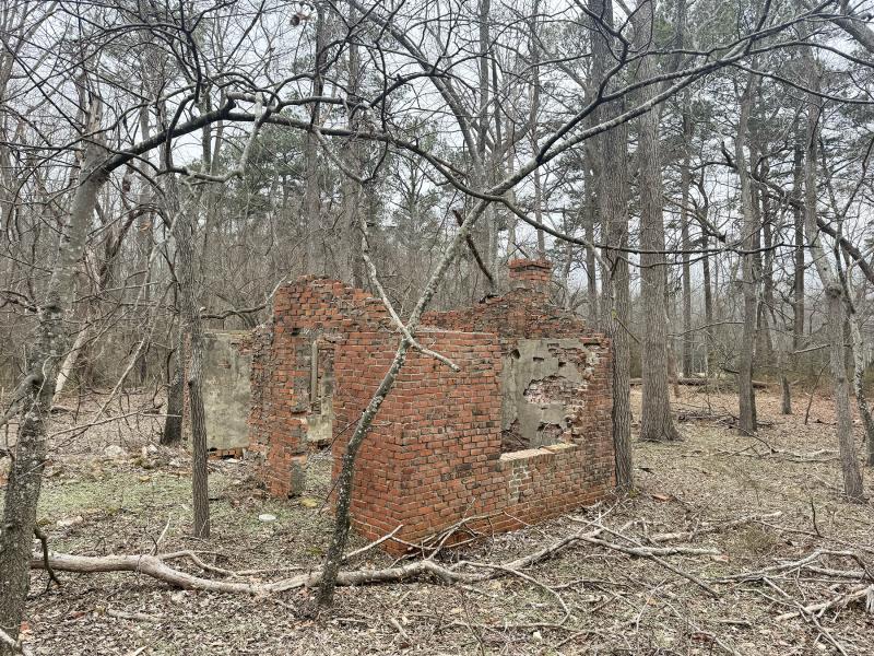 A small brick building sits just off Silver Mist Run near Round Pole Bridge Road. NICK ROTH PHOTO