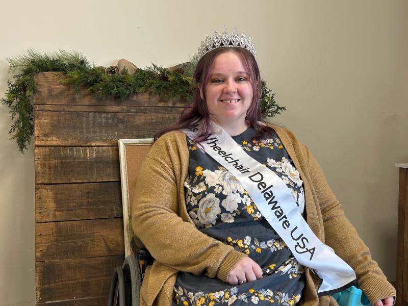 Milton native Amy Simonson, 27, is the first Ms. Wheelchair Delaware USA and is set to compete in the Ms. Wheelchair USA program in July. Simonson became a wheelchair user two years ago after having a disarticulated hip amputation due to spina bifida. RYAN MAVITY PHOTO