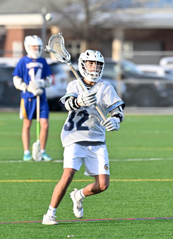 Cape sophomore midfielder Carter Nemcic sets up an offensive play.