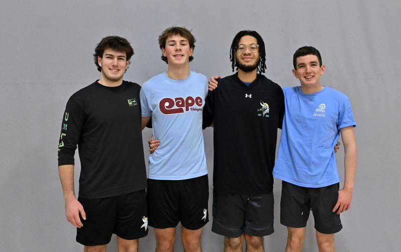 The Cape Henlopen Class of 2025 are (l-r) Keller Mancari, Bryce Patterson, Zion Hood and Kieran Morrissey.