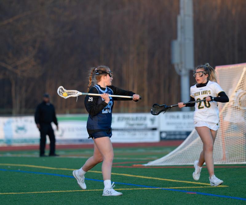 Lina Frederick is down low on attack.