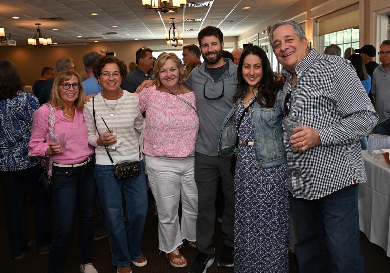 Having a great time at the bash are (l-r) Brenda Burbage Jones, Paula Lapenta, Nancy Hastings, Max Coveleski, Jackie Lapenta and Mike Lapenta.