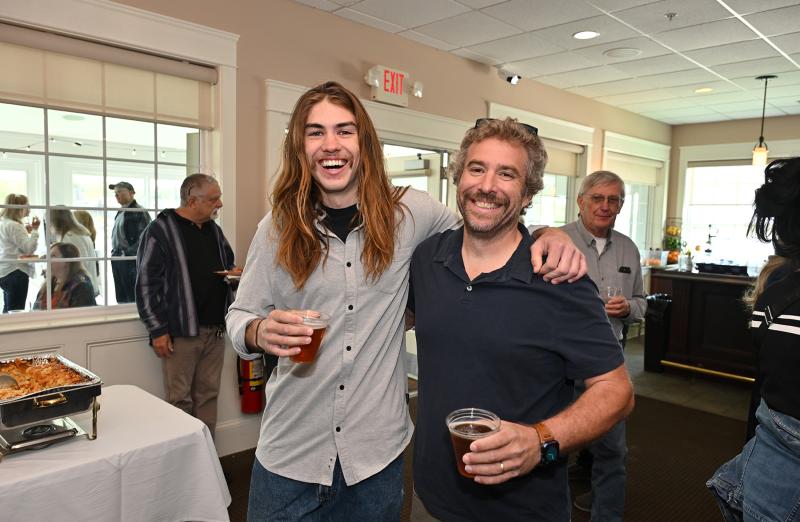 Father and son attending the bash together are Jason, right, and Will Bragg.