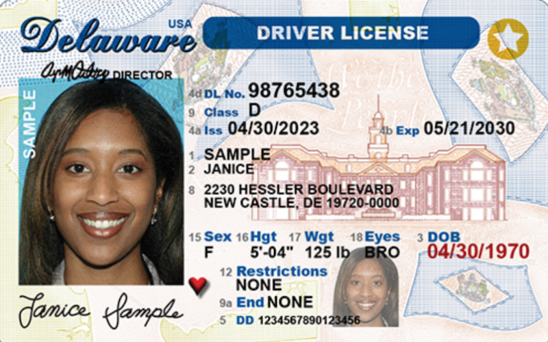 To comply with Real ID federal requirements, Delaware driver’s license and identification credentials must be upgraded by Wednesday, May 7. SOURCE: DMV.DE.GOV