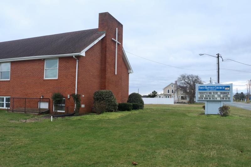 First Baptist Church of Lewes members have been worshipping on the same Kings Highway site since shortly after their first local gathering in April 1955. The church is working on plans to construct a new building at its current location. BILL SHULL PHOTO