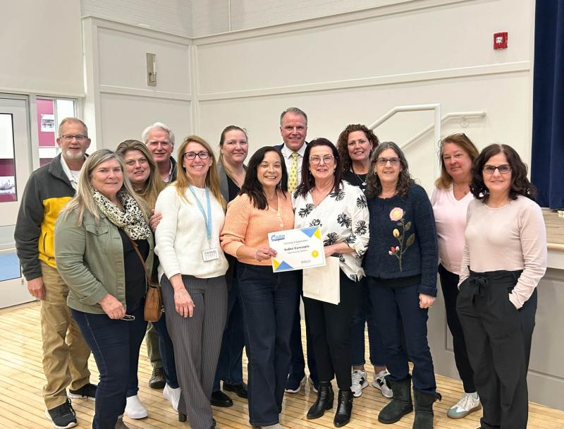 Members of SoDel Concepts receive the March Community Champion award at the March 27 Cape school board meeting. CAPE HENLOPEN SCHOOL DISTRICT FACEBOOK PHOTO
