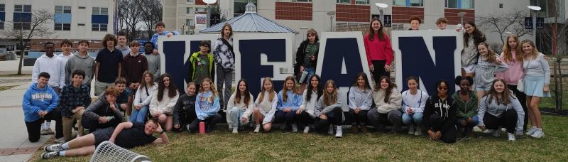 Beacon AVID students visiting Kean University are in back (l-r) Noah Flechier, Luka Janicijevic, Vinny Gilbert, Wyatt Timmons, Grayson Steiman, Logan Cortijo, Ke’Jon Bland, Leo Volpicella, Riley Furr, Gavin Serman, Mollie Zurheide, Maggie May, Xzavier Bennett, Brandt Kuklish, Savannah Rauff, Mackenzie Swindell, Penny Stewart and Taylor Day. In front are AJ Maggitti, Jameson MacPhee, Grove Thompson, Owen Simpson, Lincoln Rogerson, Bella Esposito, Addie Baich, Rune Walker, Jordynn Chambers, Charlotte Gilman, Emma Lewis, Lily Frey, Danica Petrone, Arden MacPhee, Carlee Cabello, Lila Lanouette, Addie Wilson, Robyn Anadu, Shayla Bowden and Sydnee Mason. SUBMITTED PHOTOS