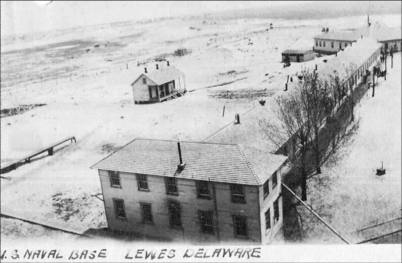 Fort Miles was not the first military installation at Cape Henlopen. During World War I, a naval section base operated near what is now the Point. This picture shows the base in 1918.