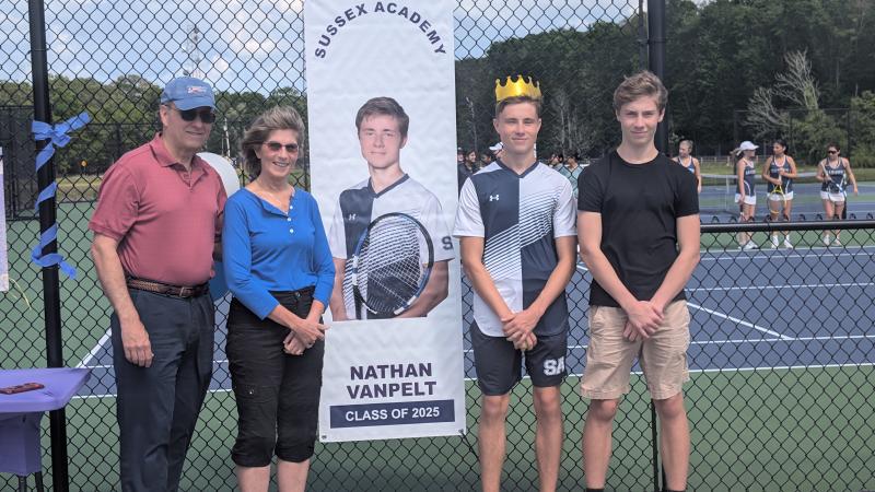 Nathan VanPelt was the lone senior, making him king of the court May 6 when he was joined by his dad James, mom Pam and brother Jeremy. AARON R. MUSHRUSH PHOTOS