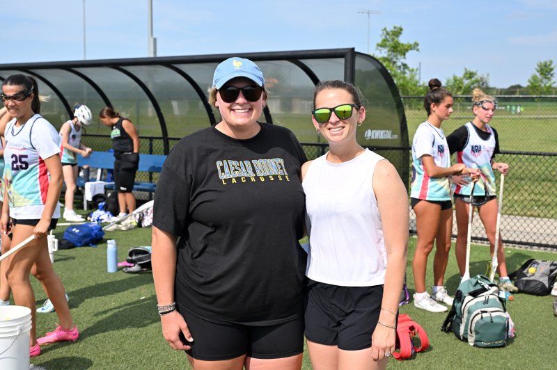 Coaching for the White squad are former Cape standout and current Caesar Rodney coach Gina Voss, left, and Corinne Valentine from Newark Charter.