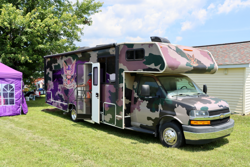 Home of the Brave’s RV was on display at the open house.