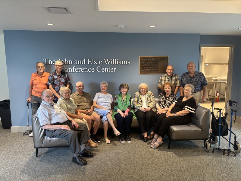 The first to tour the John J. & Elsie Williams House Museum & Conference Center in back are (l-r) Eugene West, David Shugard, Ron Matthews and Darryl McCabe. In front are Ewing Timmons, Evelyn Truitt Short, Gibby Atkins, Thelma Jean Hitchens Banks, Harriet Nichols Smith Windsor, Mary Lou Peterson Rollison, Bonnie Lou Hitchens Ward and Jean O’Neal Orendorf. SUBMITTED PHOTO