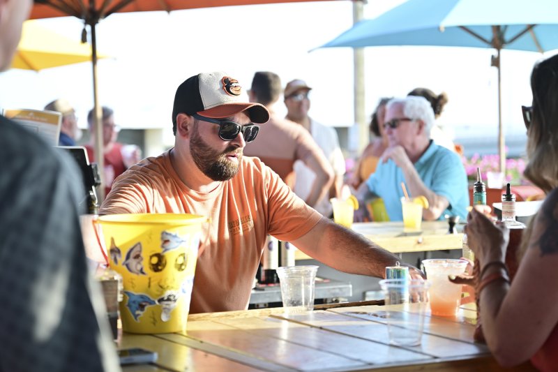 Tyler Ostendorf serves up a fun evening at the bar.