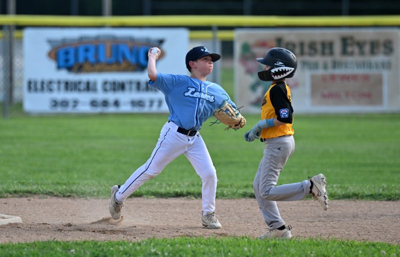 Joey Petito throws to first for a Georgetown out.
