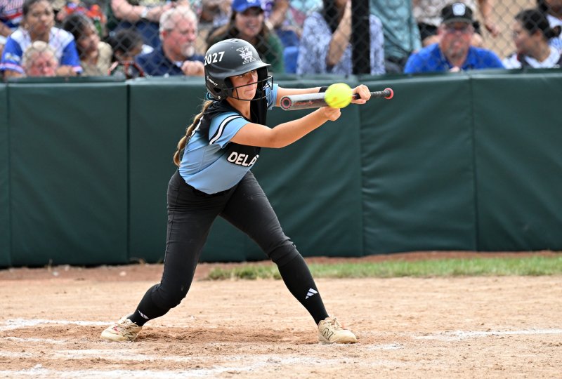 Karly Kruger lays down a bunt for Delaware.