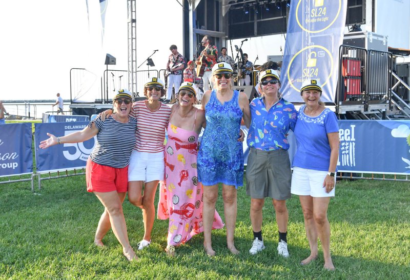 Friends dancing to the Yacht Lobsters are (l-r) Carolyn Eiseman, Terri McCleary, Anne Milot, Linda Schumacher-Brown, Thea Boyle and Mary Ellen Kunz.
